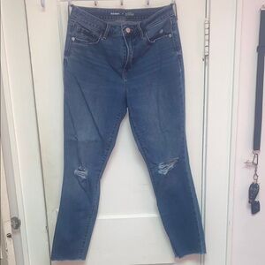 Women's Blue Distressed Jeans